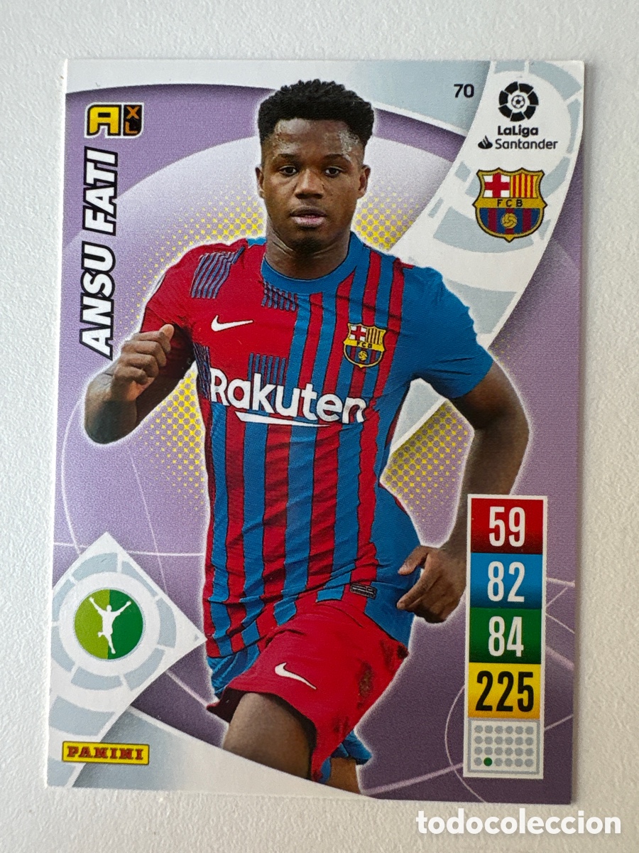 Cromos de Futebol: Carta Ansu Fati 70 Bar&ccedil;a Adrenalyn 2021-22
