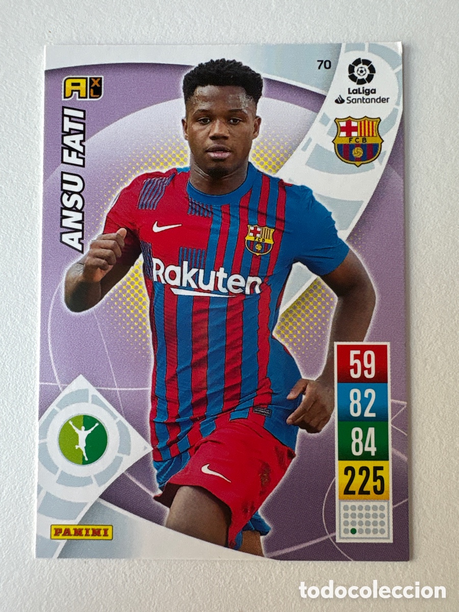 Cromos de Futebol: Carta Ansu Fati 70 Bar&ccedil;a Adrenalyn 2021-22