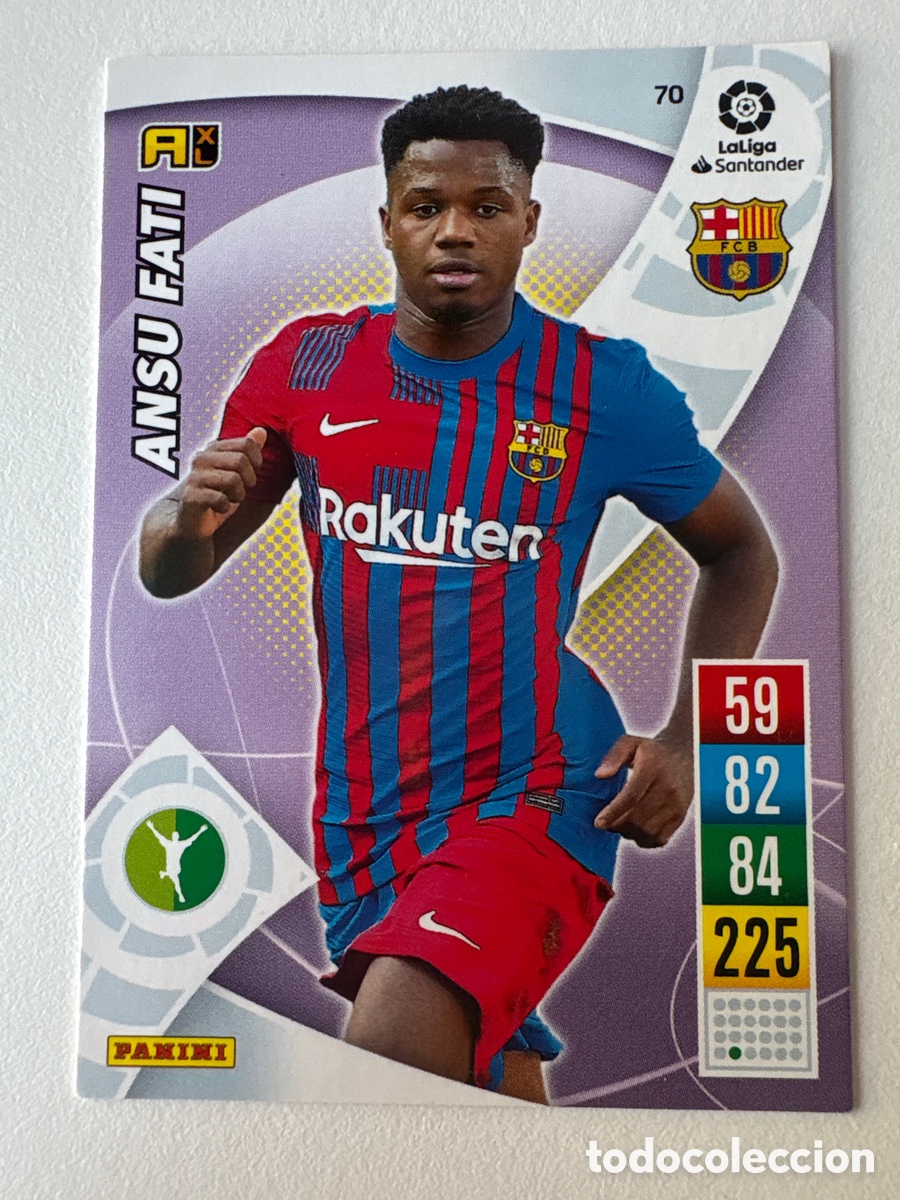 Football Stickers: Carta Ansu Fati 70 Bar&ccedil;a Adrenalyn 2021-22