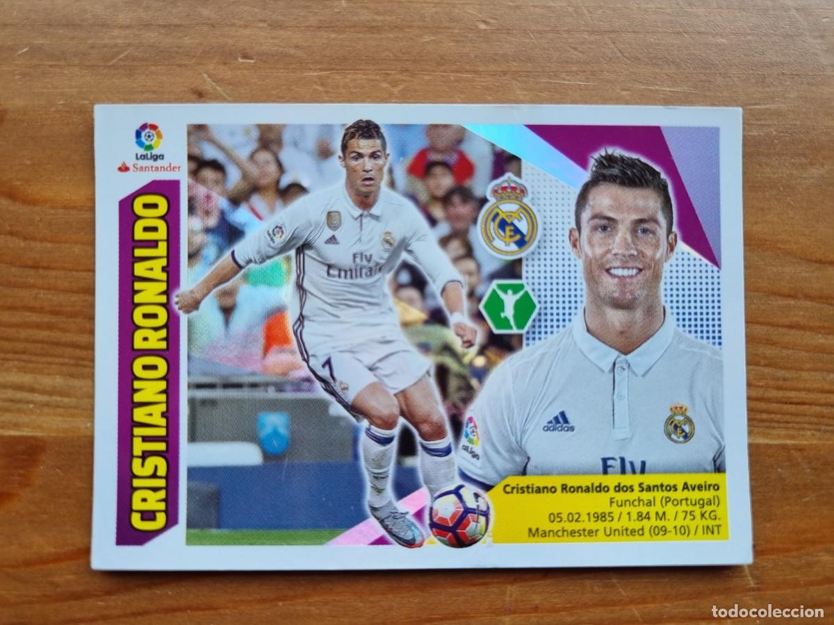 Football Stickers: 16 CRISTIANO RONALDO (Real Madrid CF). Liga 2017 2018 17 18 Colecciones Este (Panini)