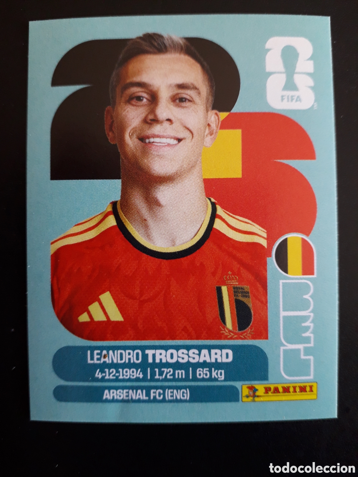 Cromos de f&uacute;tbol: TROSSARD B&Eacute;LGICA BEL 18 MUNDIAL F&Uacute;TBOL 2026 FIFA WORLD CUP PANINI SIN PEGAR PEDIDO M&Iacute;NIMO 3&euro;