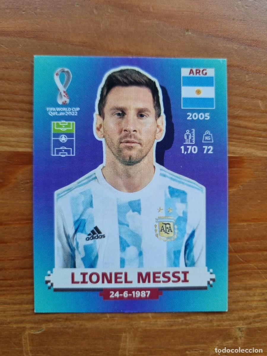 Fu&szlig;ball-Sticker: ARG 20 Lionel MESSI (Argentina). FIFA World Cup QATAR 2022 (Panini)