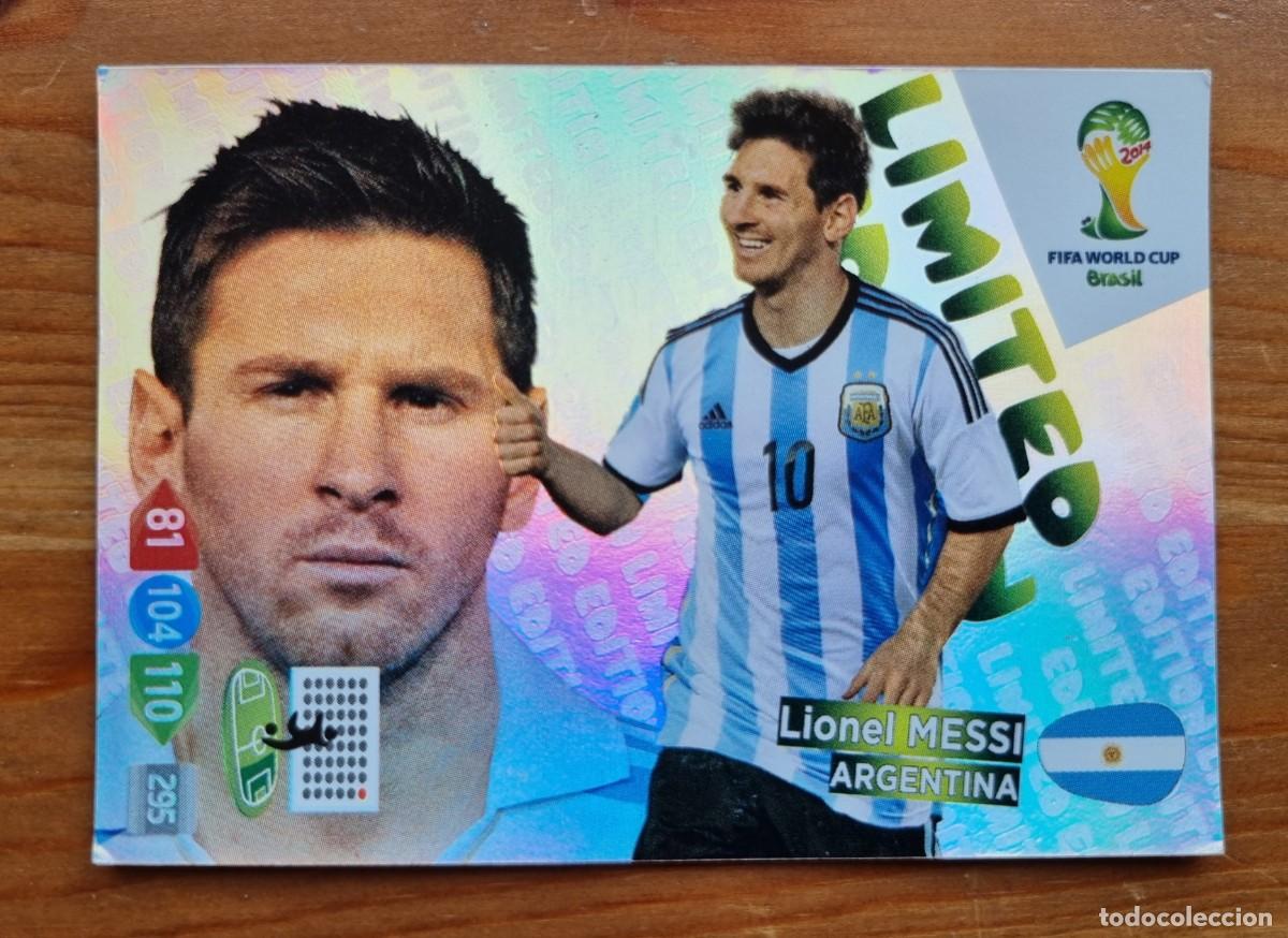 Cromos de f&uacute;tbol: MESSI (Argentina) LIMITED EDITION. FIFA World Cup Brazil 2014. Adrenalyn XL (Panini)