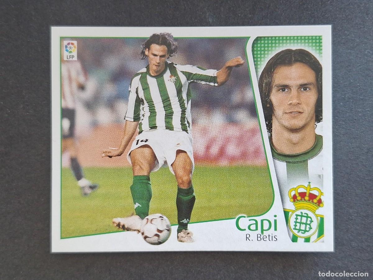 Football Stickers: L4 CAPI REAL BETIS BALOMPIE LIGA ESTE 2004 2005 04 05 NUNCA PEGADO SIN PEGAR