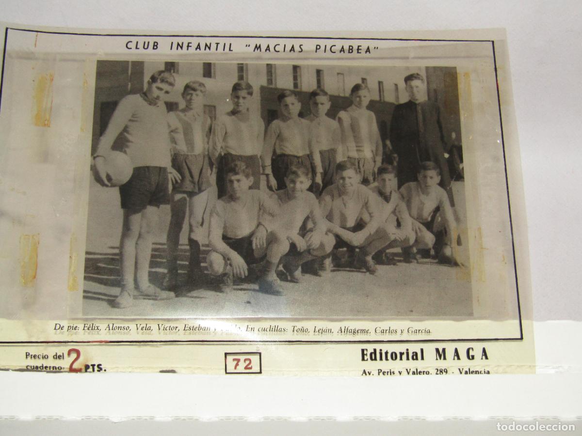 Football Stickers: Antiguo Fotolito Positivo Equipo Futbol Club Infantil MACIAS PICABEA del TBO N&ordm; 72 de OLIMAN de MAGA