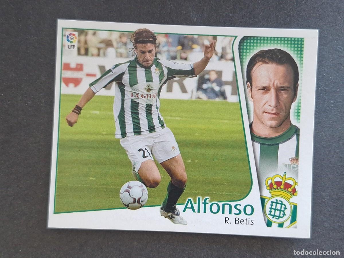 Football Stickers: L4 ALFONSO REAL BETIS BALOMPIE LIGA ESTE 2004 2005 04 05 NUNCA PEGADO SIN PEGAR