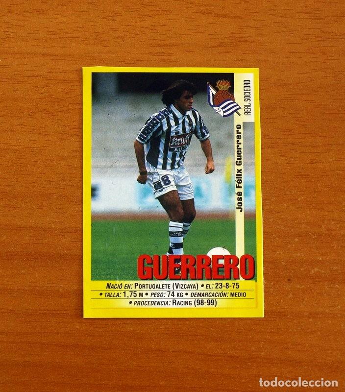 Cartes &agrave; collectionner de Football: Real Sociedad - N&ordm; 180 Guerrero - Editorial Panini Liga 1999-2000, 99-00 - Nunca pegado