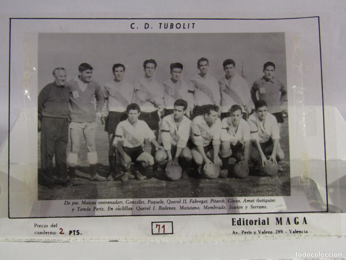 Fu&szlig;ball-Sticker: Antiguo Fotolito Positivo del Equipo Futbol del C.D. TUBOLIT del TBO N&ordm; 71 de OLIMAN de Edit. MAGA