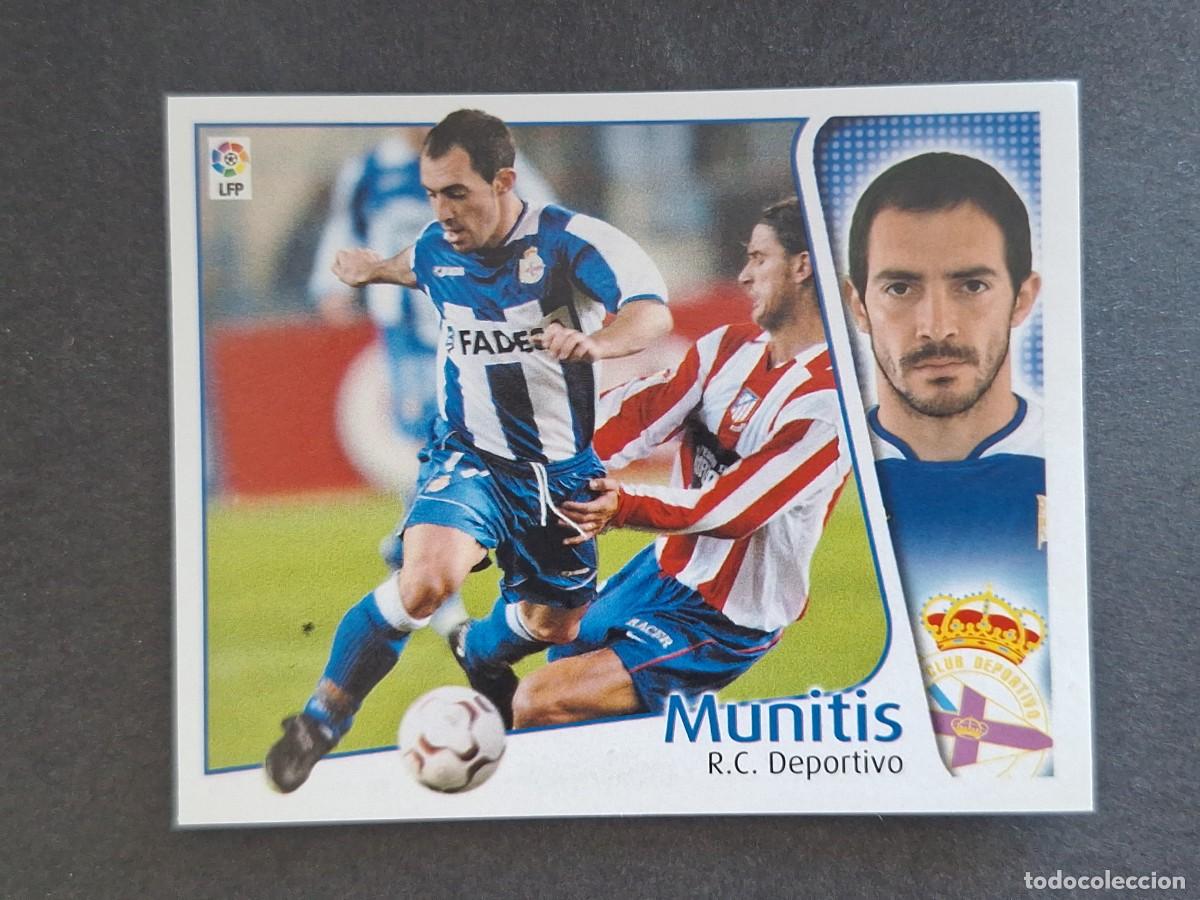 Fu&szlig;ball-Sticker: L4 MUNITIS DEPORTIVO DE LA CORU&Ntilde;A LIGA ESTE 2004 2005 04 05 NUNCA PEGADO SIN PEGAR