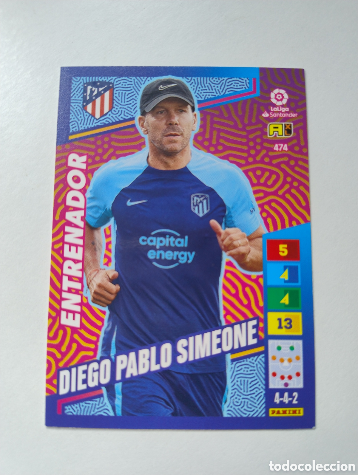 Fu&szlig;ball-Sticker: 474 - Simeone - Atl&eacute;tico de Madrid - Adrenalyn XL Liga 2022 - 2023 Entrenador