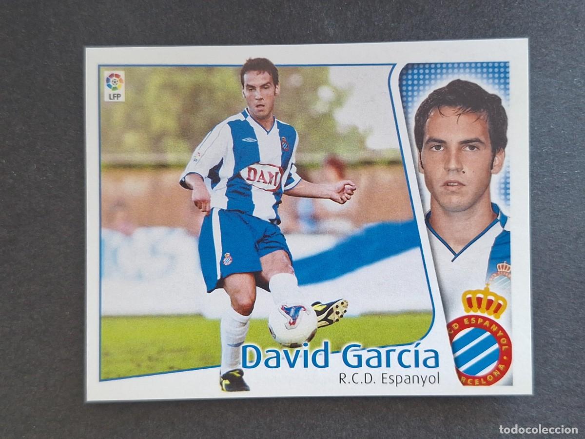 Figurine di Calcio: L4 DAVID GARCIA R. C. D. ESPA&Ntilde;OL LIGA ESTE 2004 2005 04 05 NUNCA PEGADO SIN PEGAR