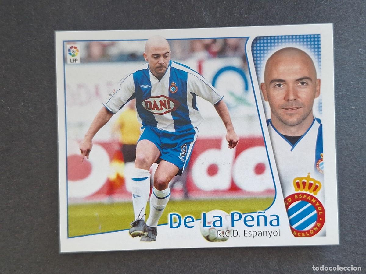 Cromos de f&uacute;tbol: L4 DE LA PE&Ntilde;A R. C. D. ESPA&Ntilde;OL LIGA ESTE 2004 2005 04 05 NUNCA PEGADO SIN PEGAR
