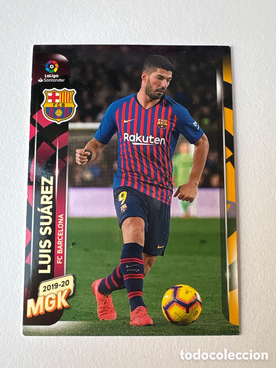 Cromos de f&uacute;tbol: Carta Luis Su&aacute;rez 71 Bar&ccedil;a Megacracks 2019-20