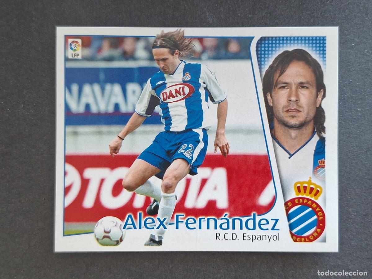 Cromos de f&uacute;tbol: L4 ALEX FERNANDEZ R. C. D. ESPA&Ntilde;OL LIGA ESTE 2004 2005 04 05 NUNCA PEGADO SIN PEGAR