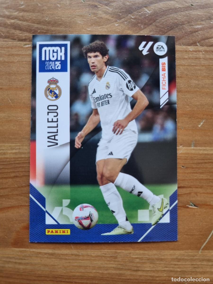 Cromos de f&uacute;tbol: 221 Bis VALLEJO (Real Madrid CF) FICHA BIS. Liga 2024 2025 24 25 Megacracks (Panini)