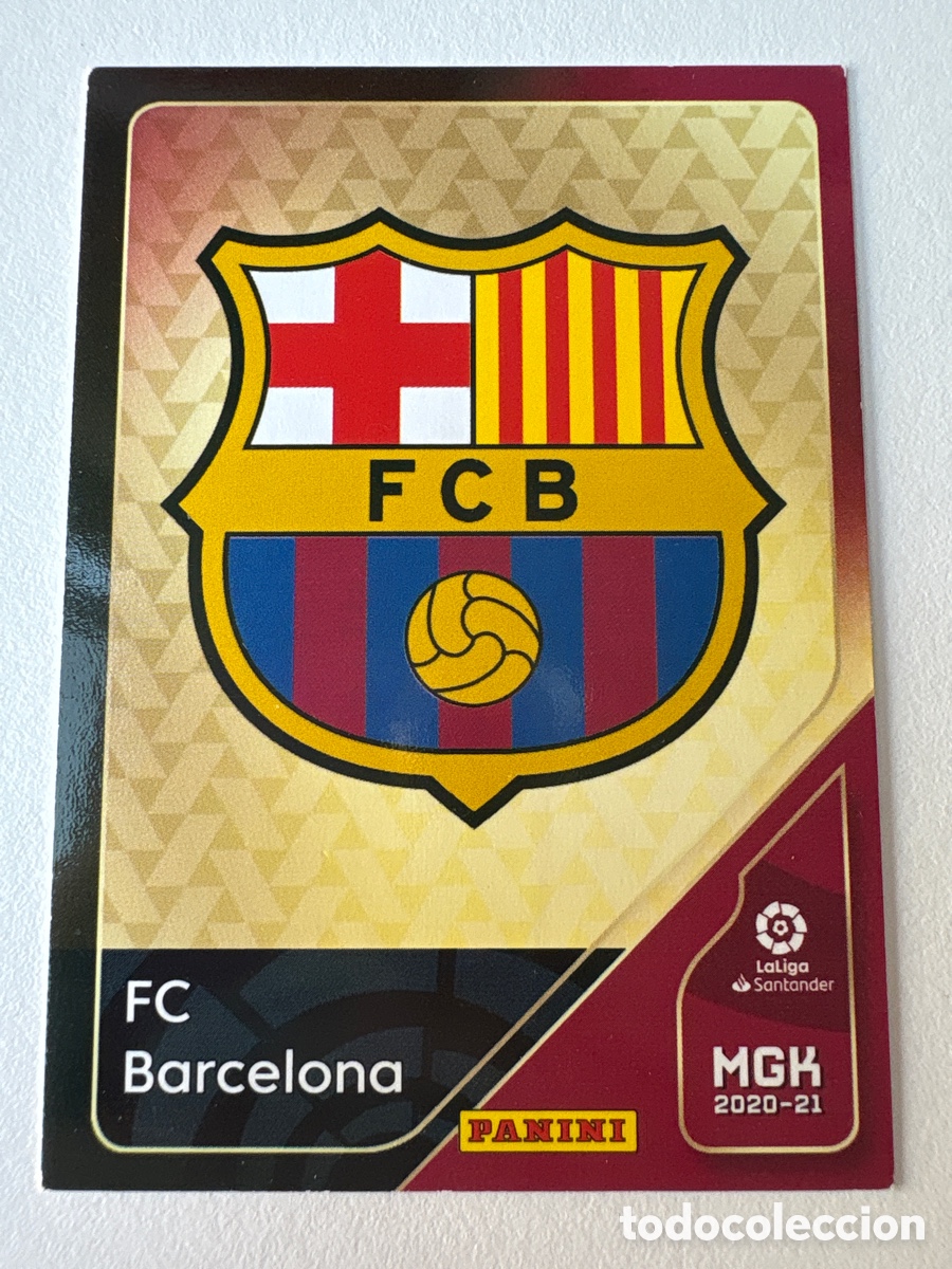 Cromos de f&uacute;tbol: Carta Escudo Bar&ccedil;a 55 Megacracks 2020-21