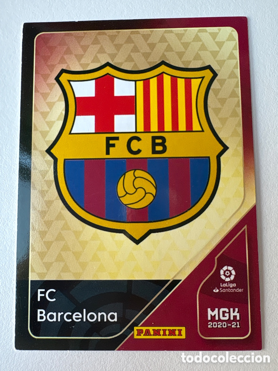 Cromos de f&uacute;tbol: Carta Escudo Bar&ccedil;a 55 Megacracks 2020-21