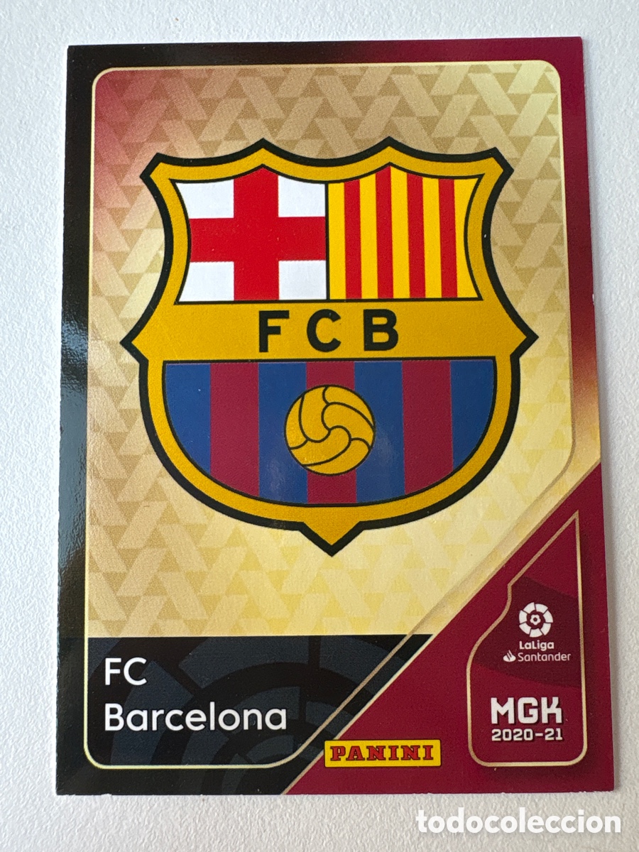 Cromos de f&uacute;tbol: Carta Escudo Bar&ccedil;a 55 Megacracks 2020-21