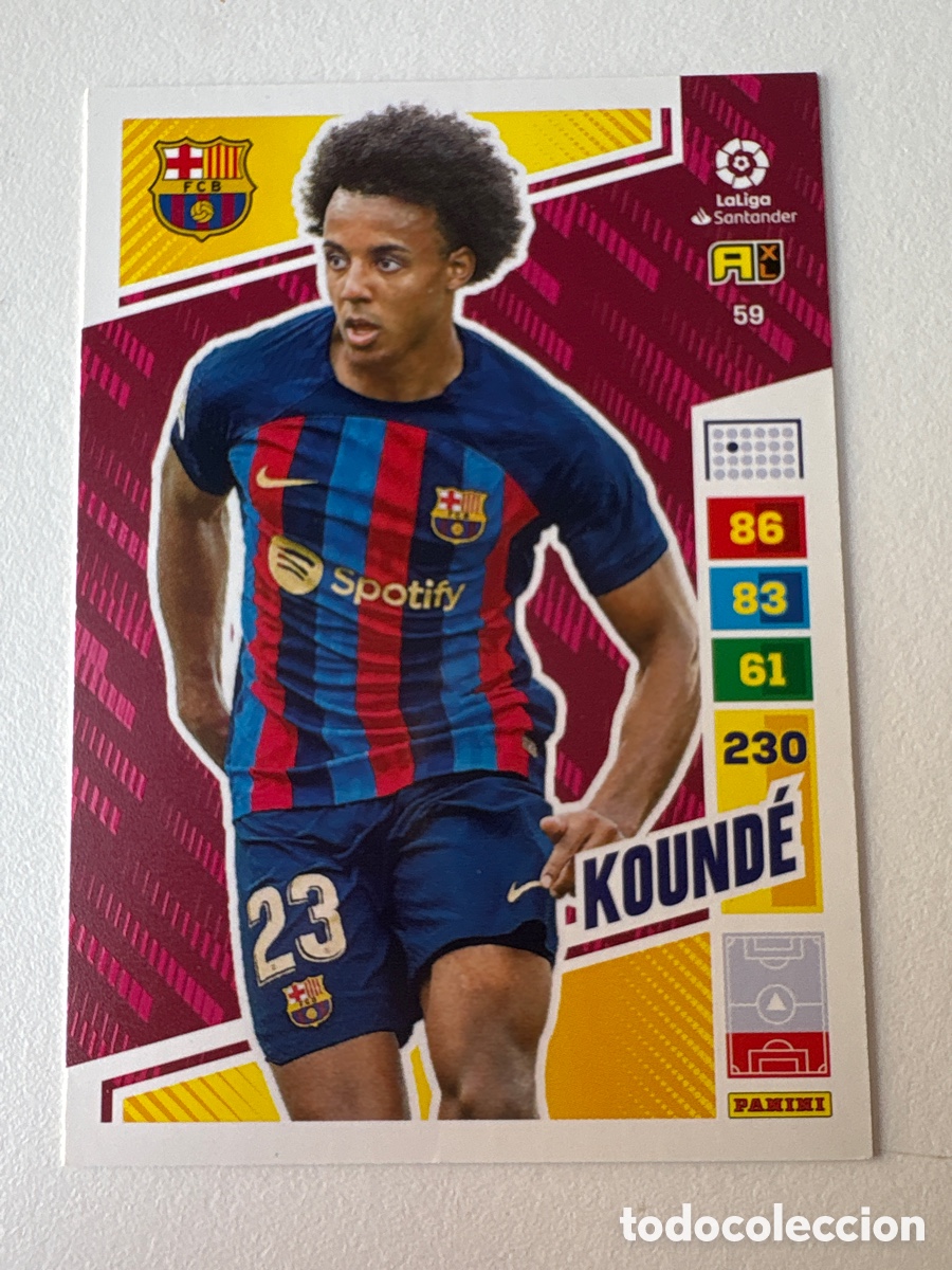 Figurine di Calcio: Carta Kound&eacute; 59 Bar&ccedil;a Adrenalyn 2022-23