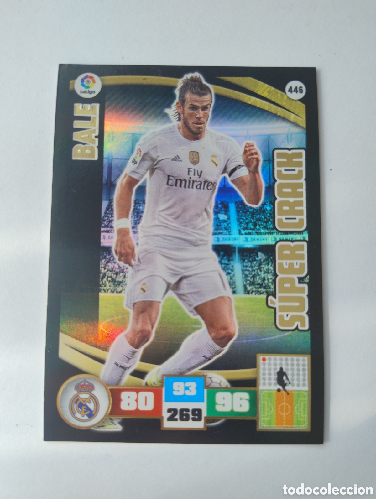 Fu&szlig;ball-Sticker: 446 - Bale - Real Madrid - Adrenalyn XL Liga 2015 - 2016 Super Crack