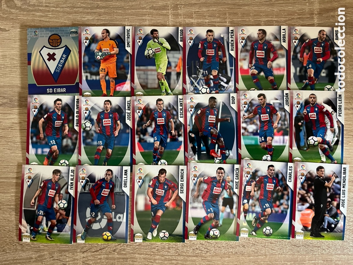 Fu&szlig;ball-Sticker: EIBAR MEGACRACKS MGK 2018 2019 18 19 EIBAR LOTE B&Aacute;SICO COMPLETO