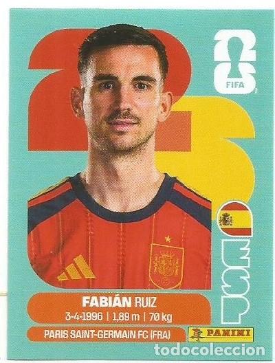 Fu&szlig;ball-Sticker: MUNDIAL FIFA CUP 2026 - PANINI -STICKERS - ESPA&Ntilde;A - FABIAN RUIZ - ESP 12