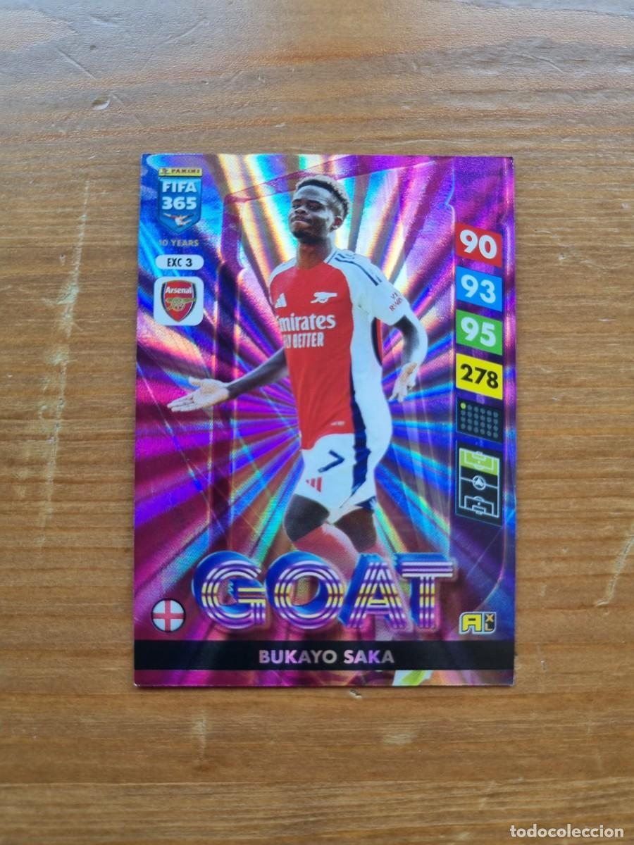 Fu&szlig;ball-Sticker: EXC 3 Bukayo SAKA (Arsenal) GOAT. FIFA 365 2025 Adrenalyn XL (Panini) NUEVO