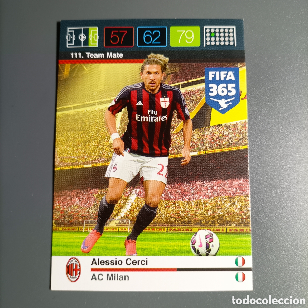 Fu&szlig;ball-Sticker: CARD ADRENALYN XL FIFA 365 PANINI 2016 (AC MILAN) №111 ALESSIO CERCI
