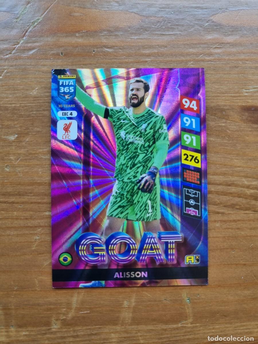 Fu&szlig;ball-Sticker: EXC 4 ALISSON (Liverpool FC) GOAT. FIFA 365 2025 Adrenalyn XL (Panini) NUEVO