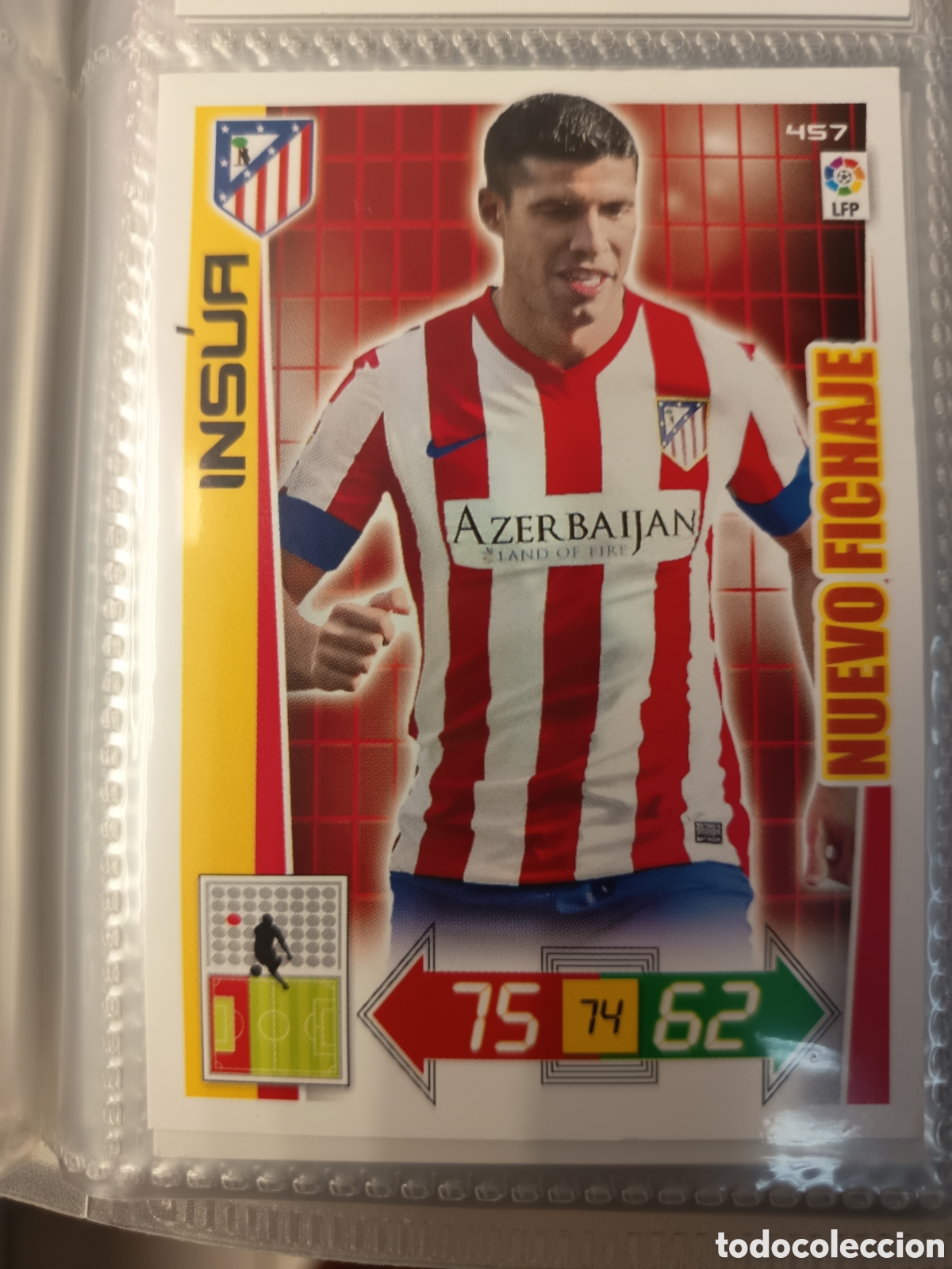 Fu&szlig;ball-Sticker: NUEVO FICHAJE 457 INSUA ADRENALYN XL LIGA 2012 2013 12-13