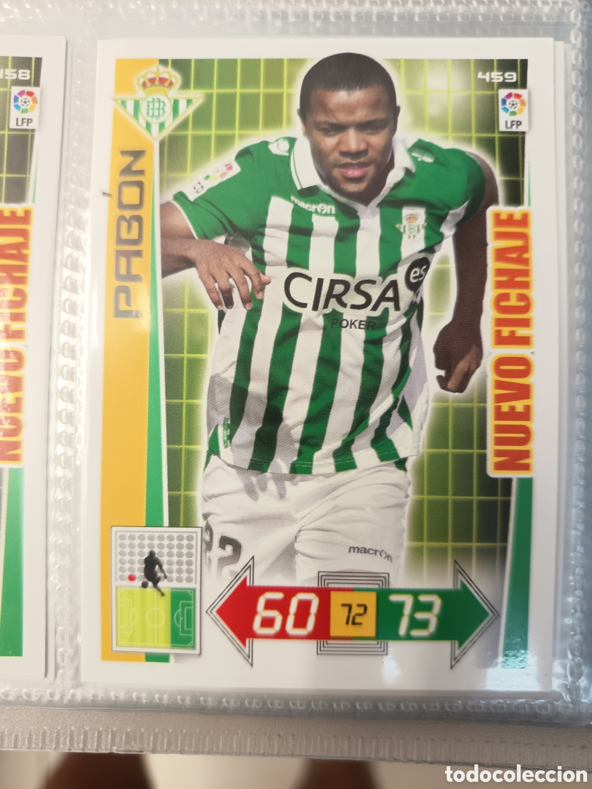 Fu&szlig;ball-Sticker: NUEVO FICHAJE 459 PABON ADRENALYN XL LIGA 2012 2013 12-13