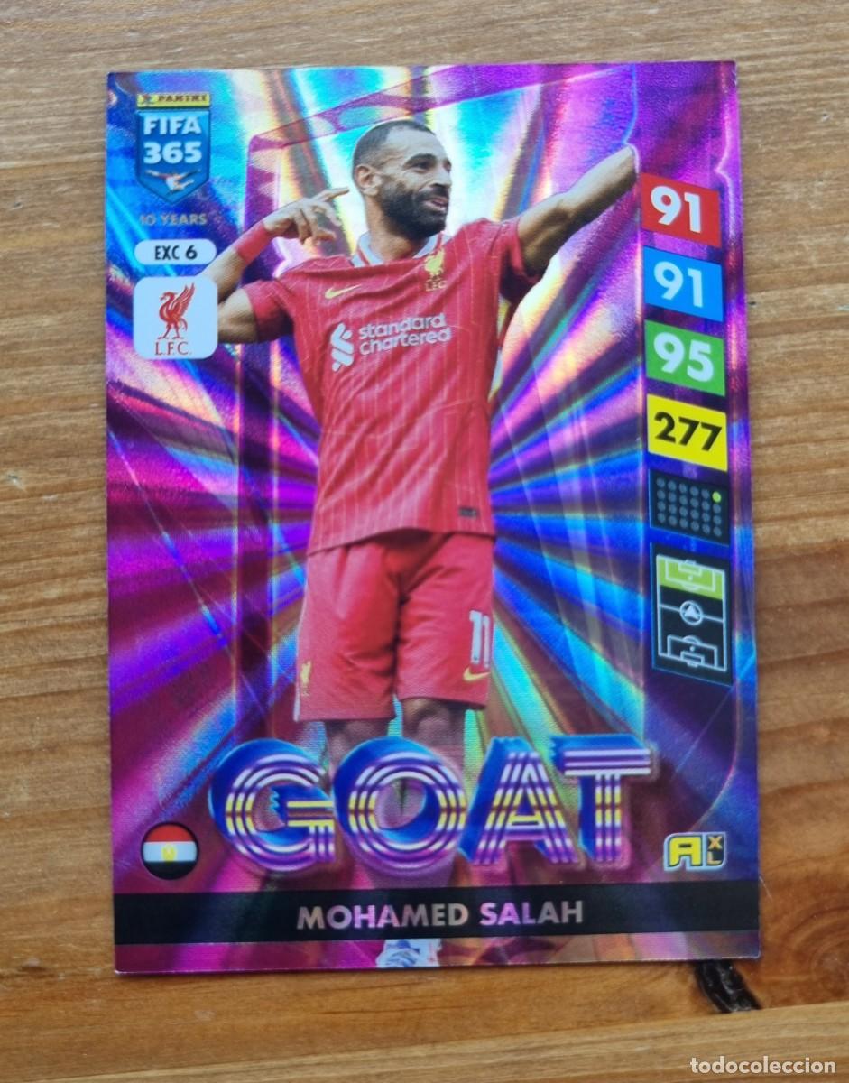 Cromos de f&uacute;tbol: EXC 6 Mohamed SALAH (Liverpool FC) GOAT. FIFA 365 2025 Adrenalyn XL (Panini) NUEVO