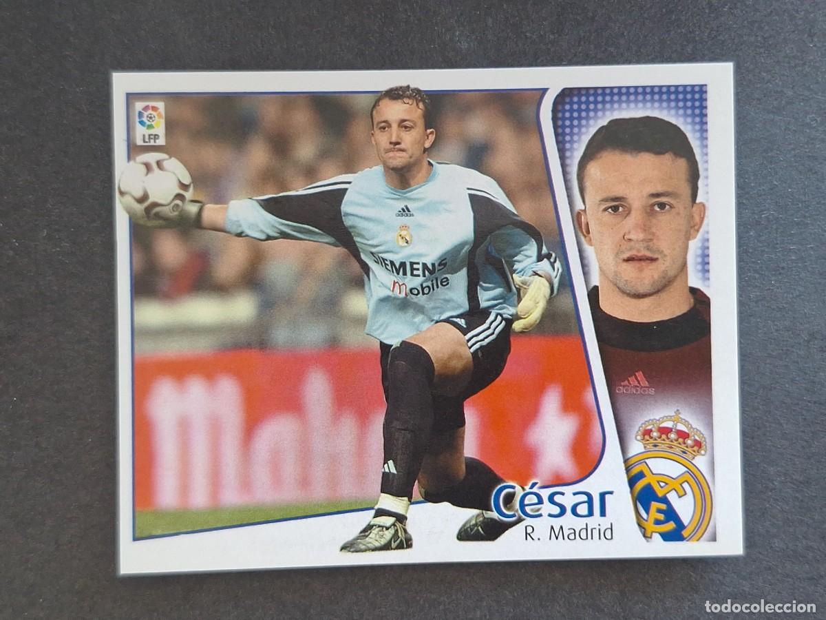 Cromos de f&uacute;tbol: L4 CESAR REAL MADRID LIGA ESTE 2004 2005 04 05 NUNCA PEGADO SIN PEGAR