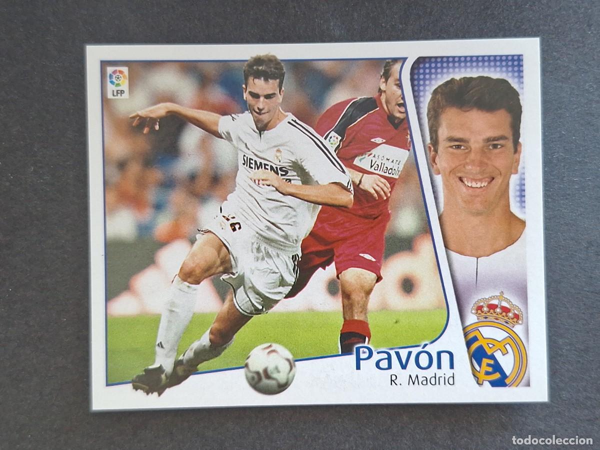 Cromos de f&uacute;tbol: L4 PAVON REAL MADRID LIGA ESTE 2004 2005 04 05 NUNCA PEGADO SIN PEGAR