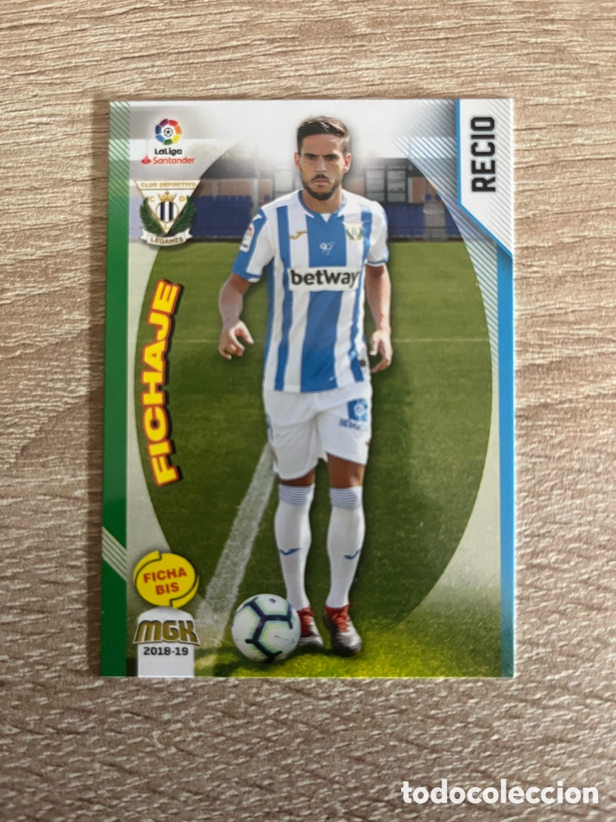Cromos de f&uacute;tbol: 309 BIS RECIO FICHAJE FICHA BIS MEGACRACKS MGK 2018 2019 18 19 LEGAN&Eacute;S