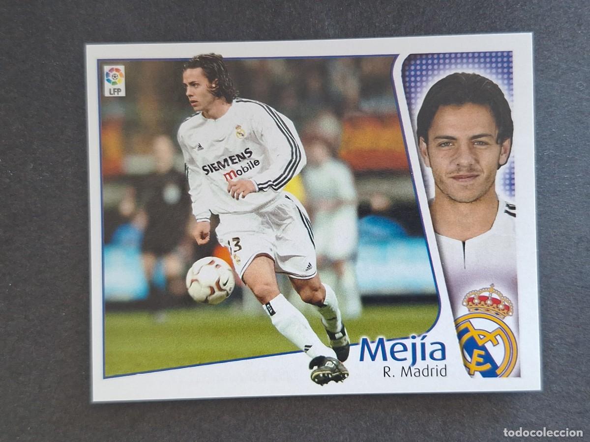 Cromos de f&uacute;tbol: L4 MEJIA REAL MADRID LIGA ESTE 2004 2005 04 05 NUNCA PEGADO SIN PEGAR