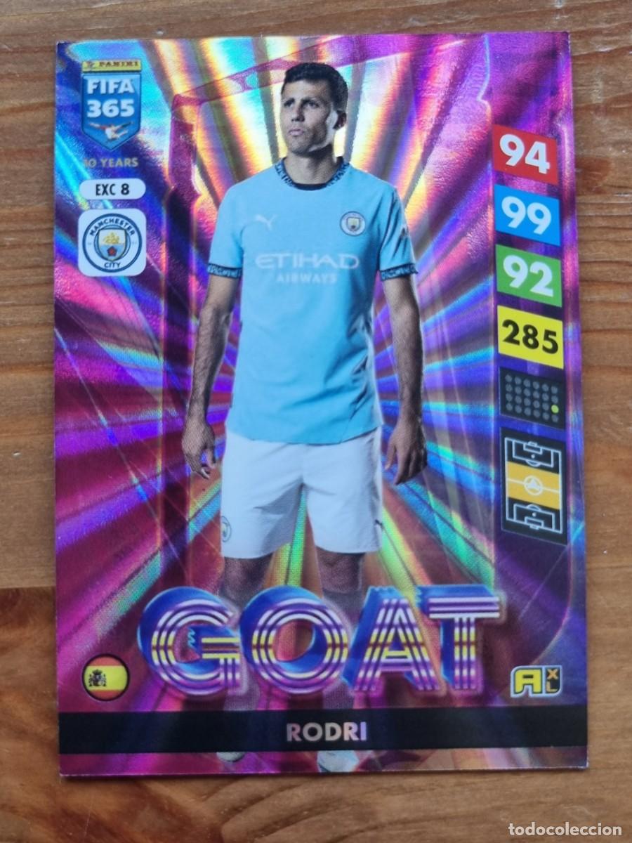 Cromos de f&uacute;tbol: EXC 8 RODRI (Manchester City) GOAT. FIFA 365 2025 Adrenalyn XL (Panini) NUEVO