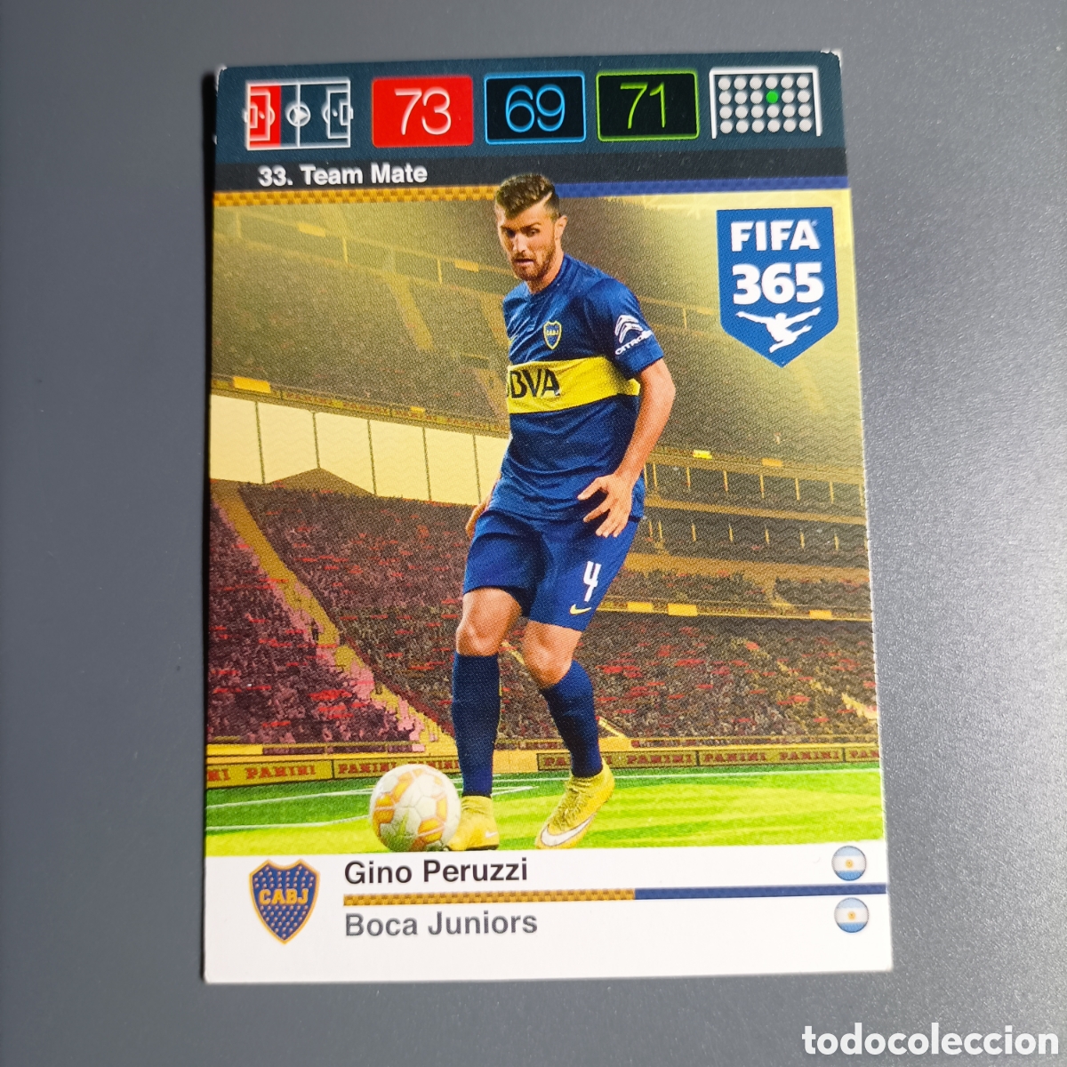 Cromos de f&uacute;tbol: CARD ADRENALYN XL FIFA 365 PANINI 2016 (BOCA JUNIORS) №33 GINO PERUZZI