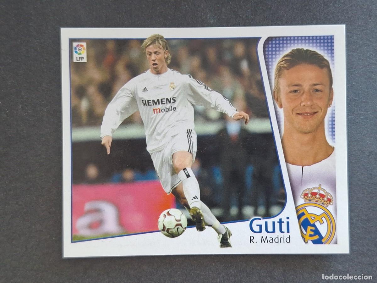 Cromos de f&uacute;tbol: L4 GUTI REAL MADRID LIGA ESTE 2004 2005 04 05 NUNCA PEGADO SIN PEGAR