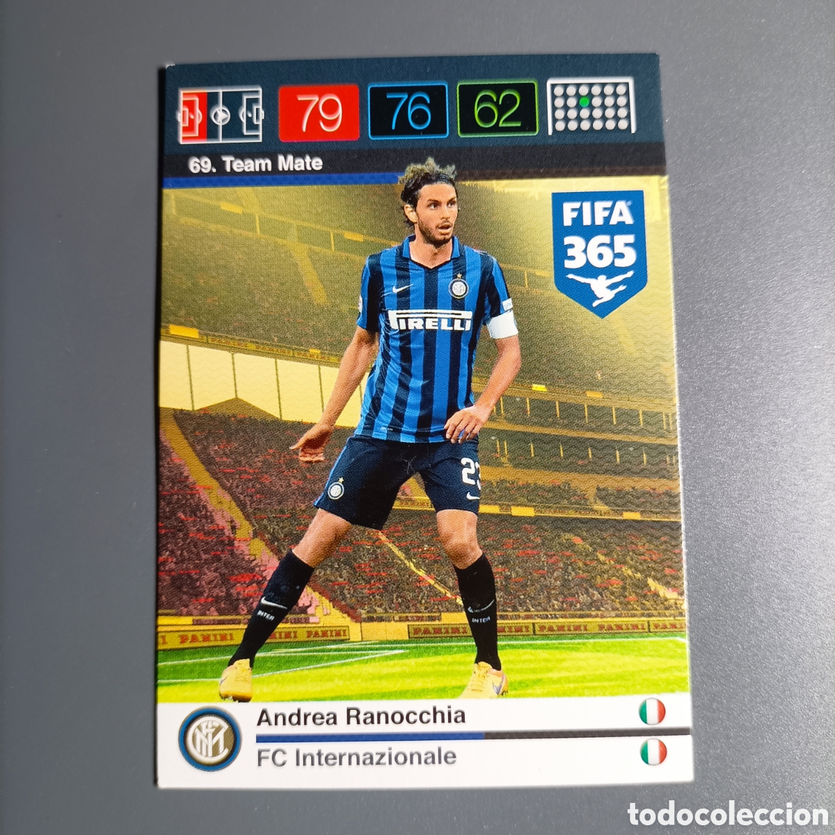 Figurine di Calcio: CARD ADRENALYN XL FIFA 365 PANINI 2016 (FC INTERNACIONALES) №69 ANDREA RANOCCHIA