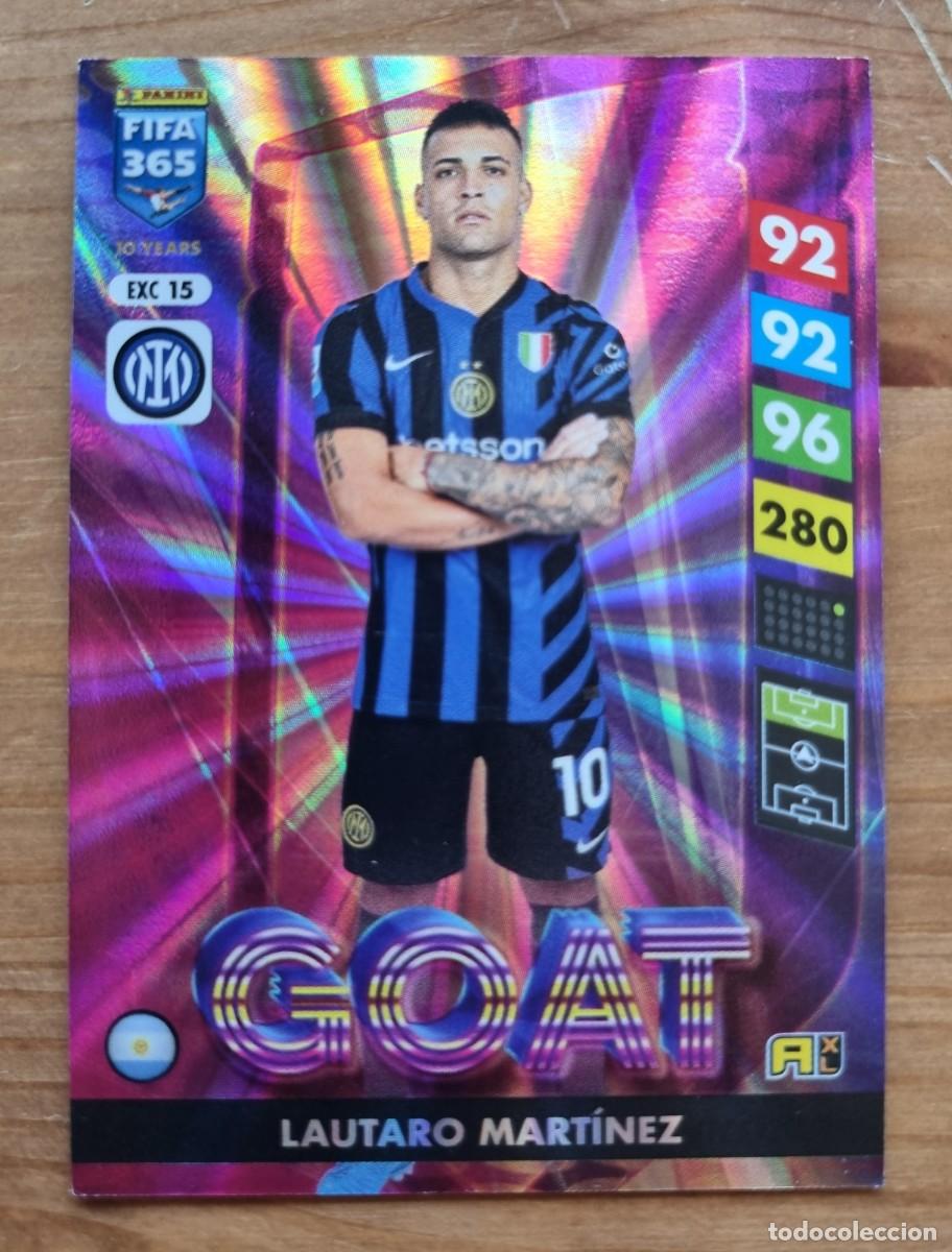 Cromos de f&uacute;tbol: EXC 15 LAUTARO Mart&iacute;nez (Inter de Milan) GOAT. FIFA 365 2025 Adrenalyn XL (Panini) NUEVO