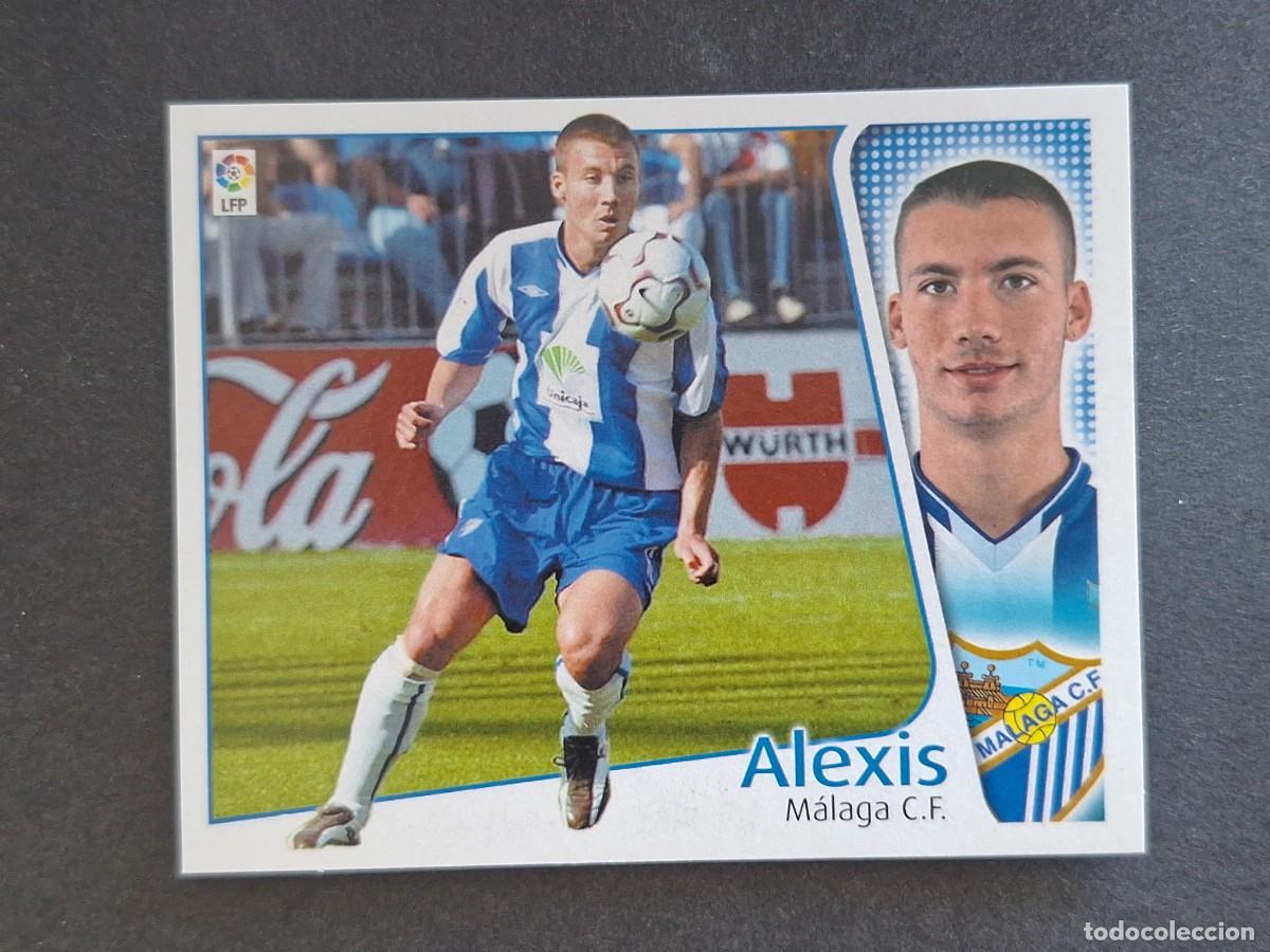 Cromos de f&uacute;tbol: L4 ALEXIS MALAGA C. F. LIGA ESTE 2004 2005 04 05 NUNCA PEGADO SIN PEGAR