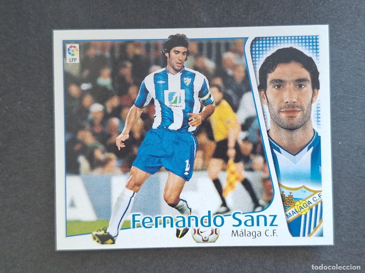 Cromos de f&uacute;tbol: L4 FERNANDO SANZ MALAGA C. F. LIGA ESTE 2004 2005 04 05 NUNCA PEGADO SIN PEGAR
