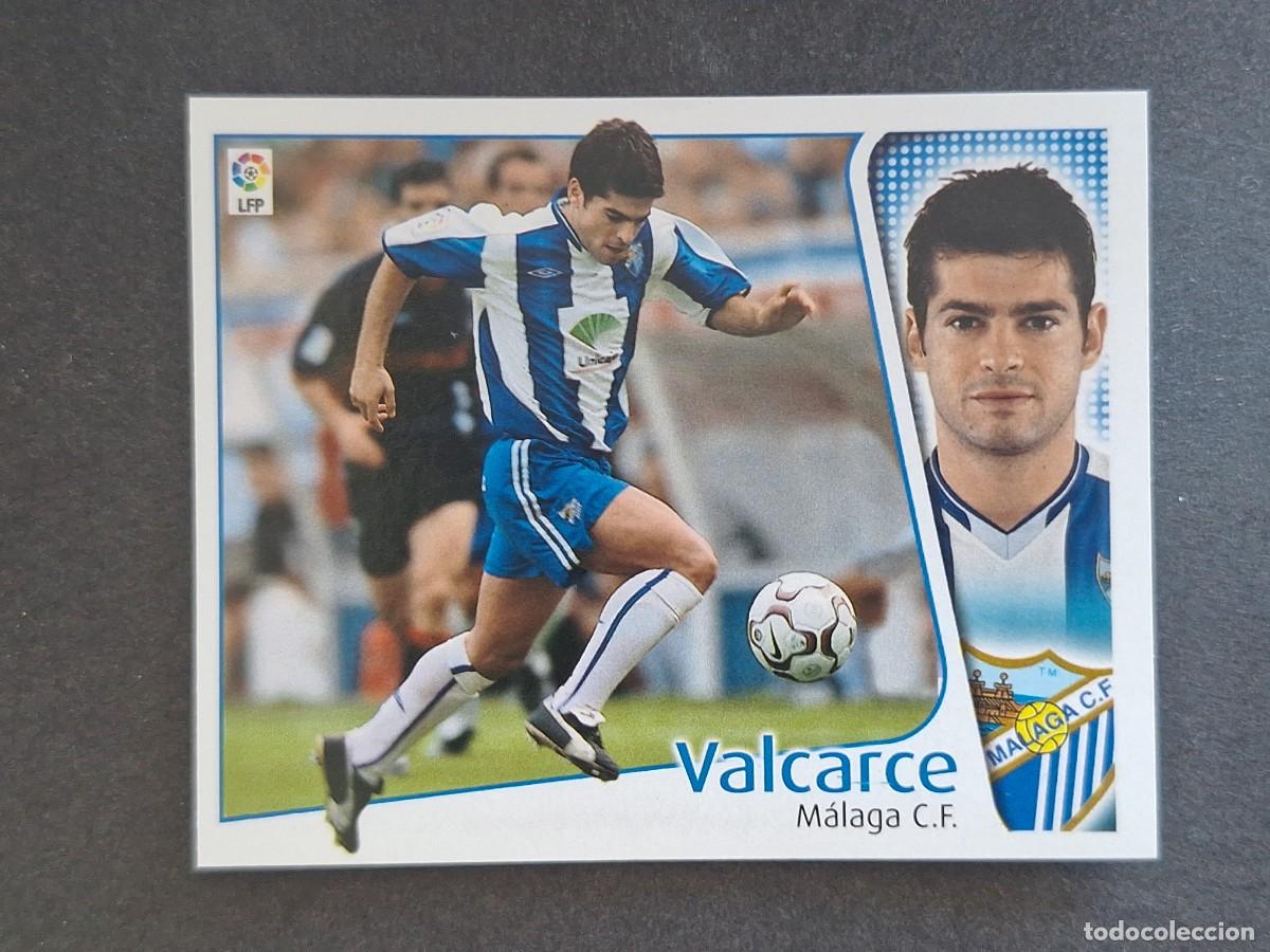 Cromos de f&uacute;tbol: L4 VALCARCE MALAGA C. F. LIGA ESTE 2004 2005 04 05 NUNCA PEGADO SIN PEGAR
