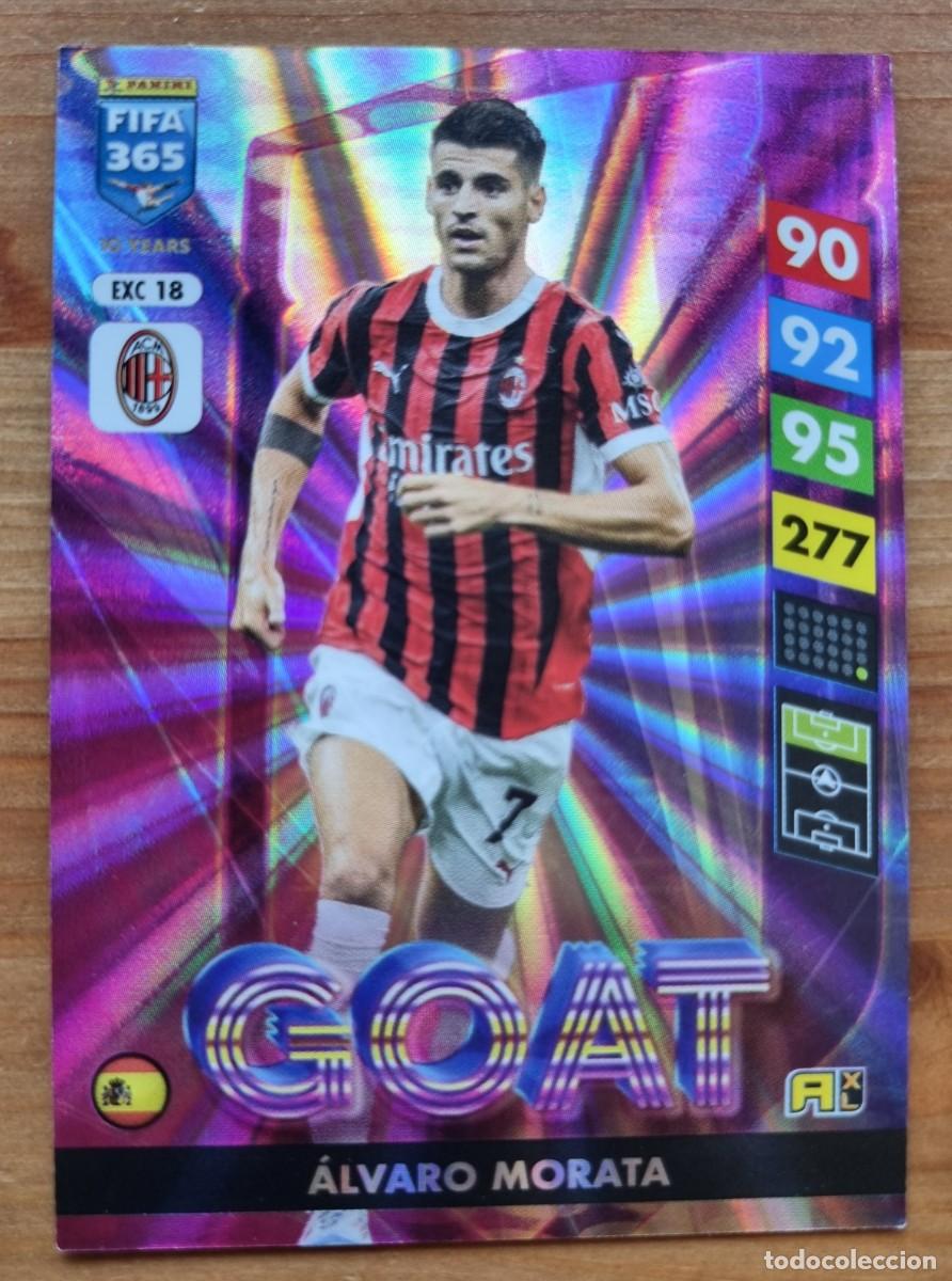Cromos de f&uacute;tbol: EXC 18 &Aacute;lvaro MORATA (AC Milan) GOAT. FIFA 365 2025 Adrenalyn XL (Panini) NUEVO