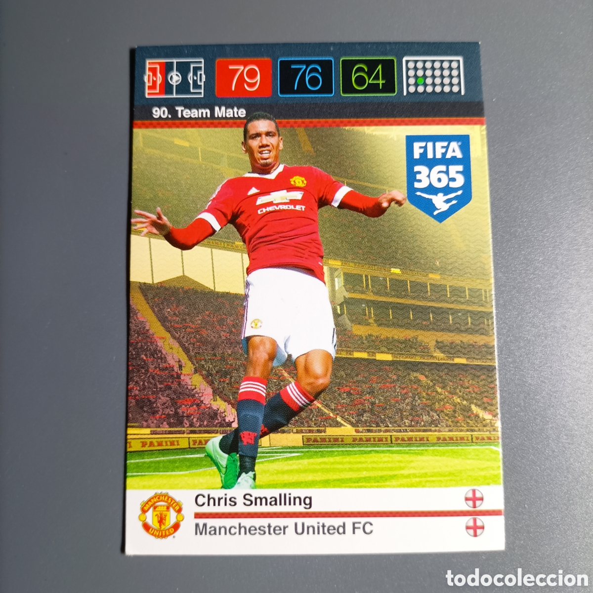 Cromos de f&uacute;tbol: CARD ADRENALYN XL FIFA 365 PANINI 2016 (MANCHESTER UNITED FC) №90 CHRIS SMALLING