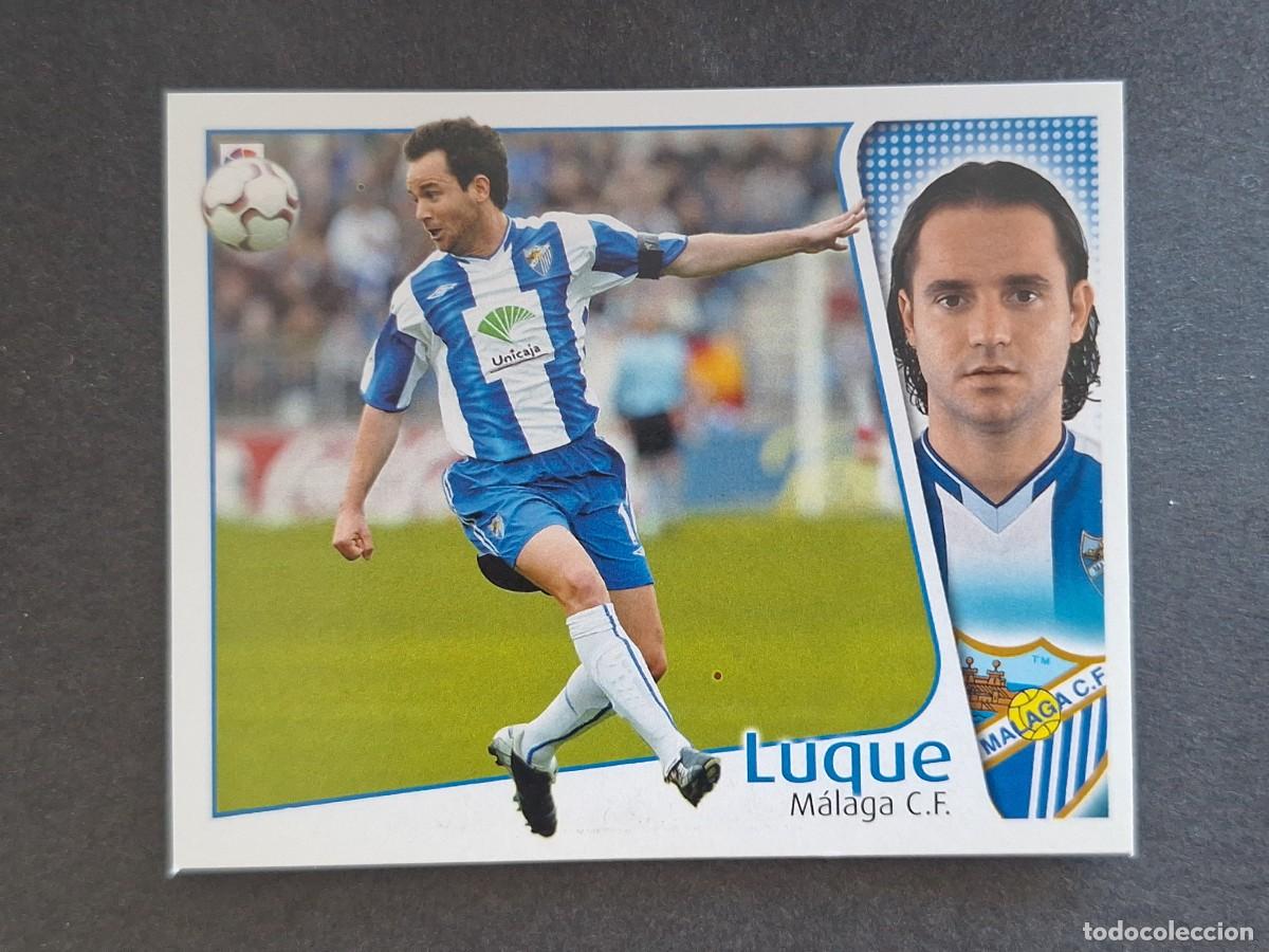Cromos de f&uacute;tbol: L4 LUQUE MALAGA C. F. LIGA ESTE 2004 2005 04 05 NUNCA PEGADO SIN PEGAR