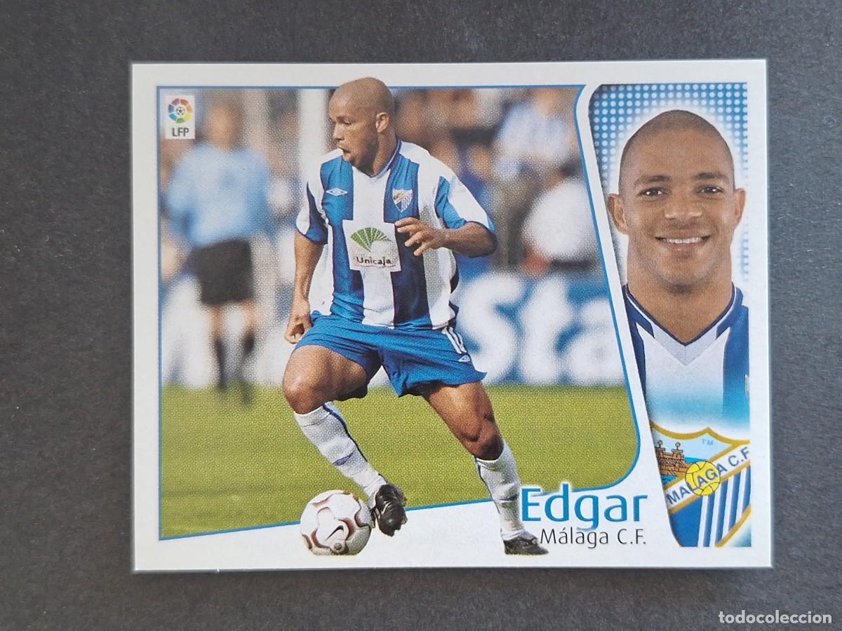 Cromos de f&uacute;tbol: L4 EDGAR MALAGA C. F. LIGA ESTE 2004 2005 04 05 NUNCA PEGADO SIN PEGAR
