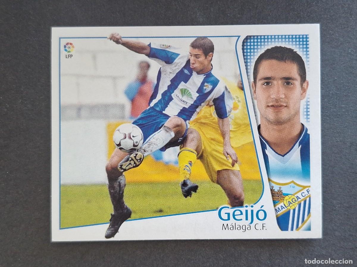 Cromos de f&uacute;tbol: L4 GEIJO MALAGA C. F. LIGA ESTE 2004 2005 04 05 NUNCA PEGADO SIN PEGAR