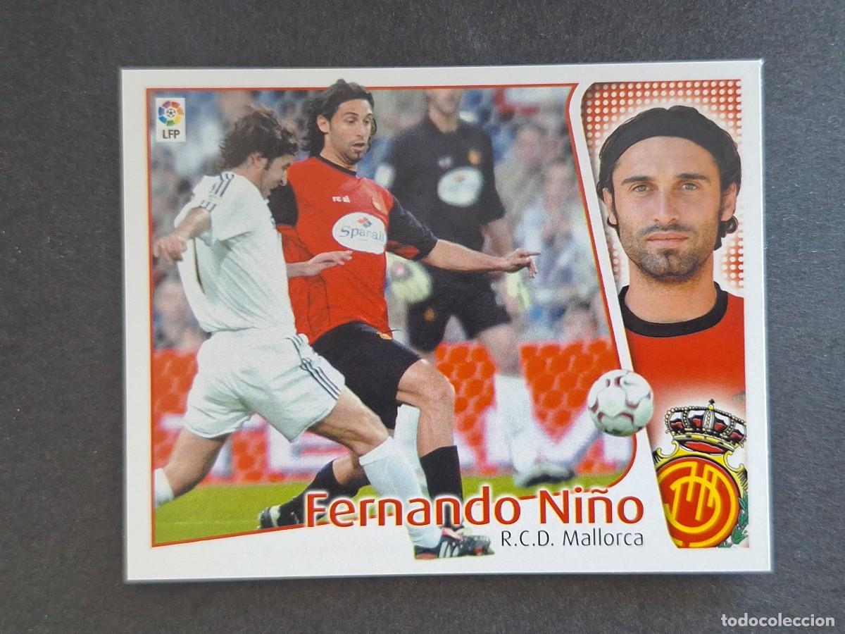 Cromos de f&uacute;tbol: L4 FERNANDO NI&Ntilde;O R. C. D. MALLORCA LIGA ESTE 2004 2005 04 05 NUNCA PEGADO SIN PEGAR